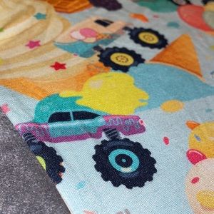 0-3 mnth Boy / Unisex Posh Peanut Monster Truck Romper Never Worn